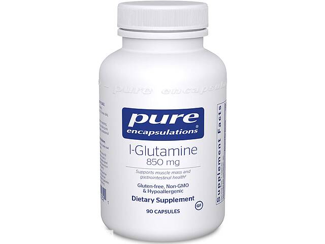 L-глутамин L-Glutamine Pure Encapsulations 850 мг 90 капсул