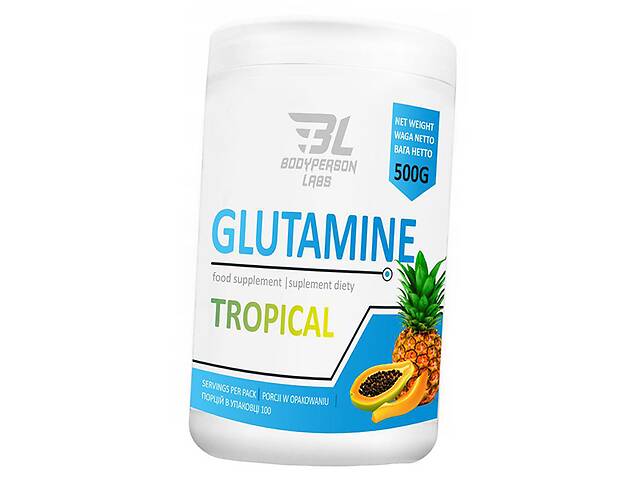 L-Глютамин Glutamine Bodyperson Labs 500г Тропический (32598001)