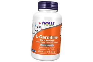 L-карнитин чистый порошок Поддержка фитнеса L-Carnitine Pure Powder Now Foods 85г (02128019)