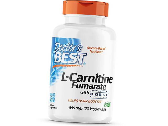 Л карнитин фумарат Doctor's Best L-Carnitine Fumarate 180 вегкапс (02327001)