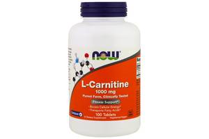 L-Карнитин, L-Carnitine, Now Foods, 1000 мг, 50 таблеток