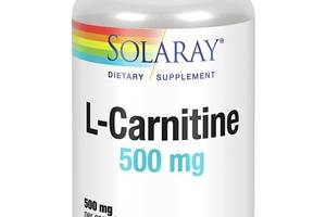 L-карнитин L-Carnitine Solaray свободная форма 500 мг 30 вегетарианских капсул
