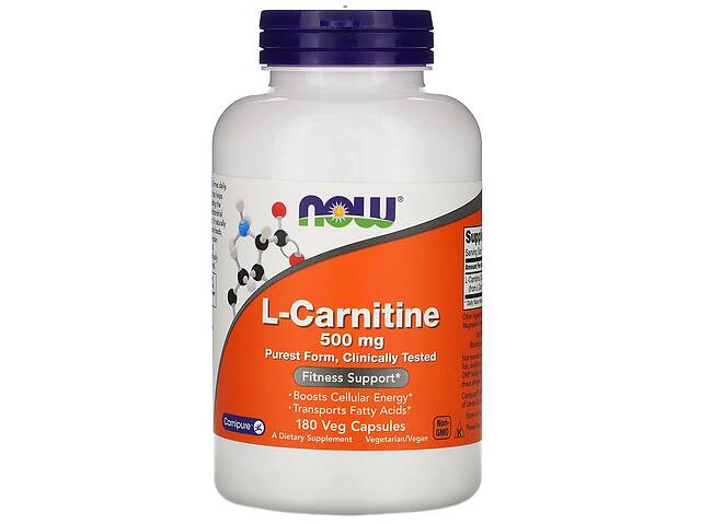 L-карнитин Now Foods 500 мг 180 вегетарианских капсул