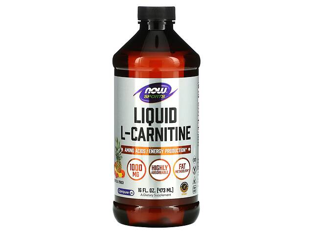 L-карнитин Now Foods Sports жидкий тропический пунш 1000 мг 473 мл