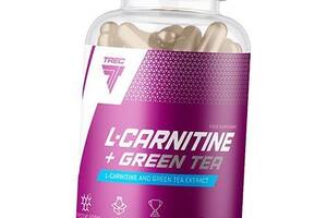 Л Карнитин с Экстрактом зеленого чая L-Carnitine + Green Tea Trec Nutrition 180капс (02101009)