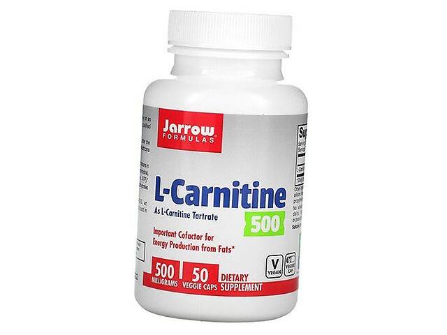 Л Карнитин Тартрат в капсулах L-Carnitine 500 Jarrow Formulas 50вегкапс (02345006)