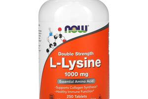 L-лизин L-Lysine Now Foods двойная сила 1000 мг 250 таблеток