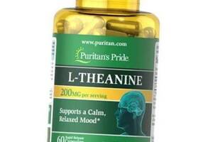 Л Теанин L-Theanine 200 Puritan's Pride 60капс (27367011)