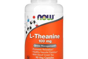 L-теанин L-Theanine Now Foods 100 мг 90 вегетарианских капсул