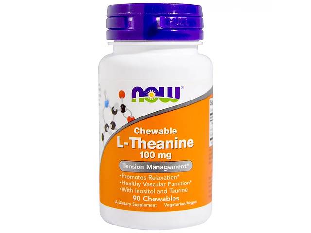 L-Теанин Now Foods 100 мг 90 жевательных таблеток (NF0144)
