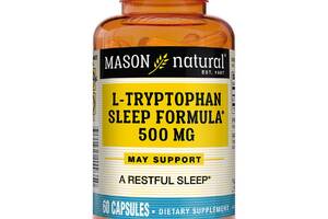 L-триптофан 500 мг Формула для сна L-Tryptophan Sleep Formula Mason Natural 60 капсул