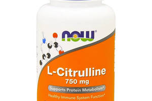 L-Цитруллин 750мг, Now Foods, L-Citrulline, 90 капсул
