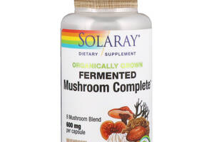 Лечебные грибы смесь Mushroom Complete Solaray органик ферментированные 600 мг 60 вегетарианских капсул