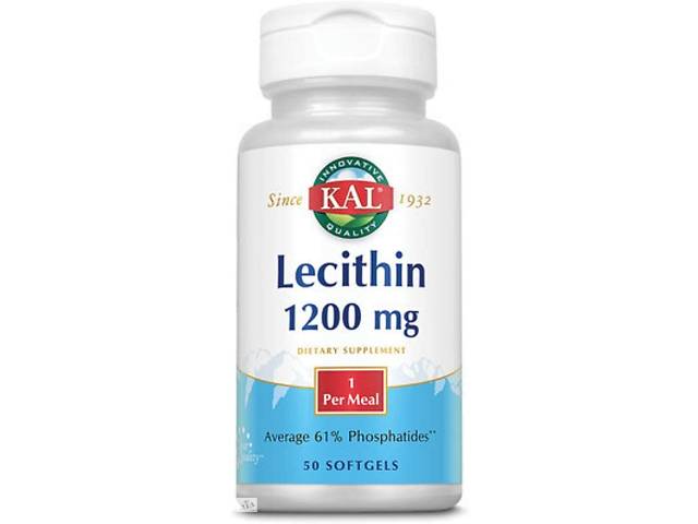 Лецитин KAL 1200 мг 50 гелевых капсул