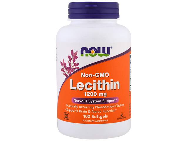Лецитин Now Foods 1200 мг 100 гелевых капсул