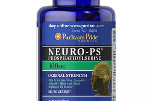 Лецитин Puritan's Pride Neuro-Ps (Phosphatidylserine) 100 mg 60 Softgels