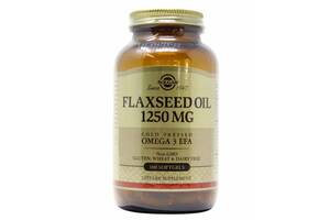 Льняное масло Flaxseed Oil Solgar 1250 мкг 100 гелевых капсул