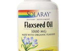 Льняное масло Solaray Flaxseed Oil 1000 mg 100 Softgels SOR-00802