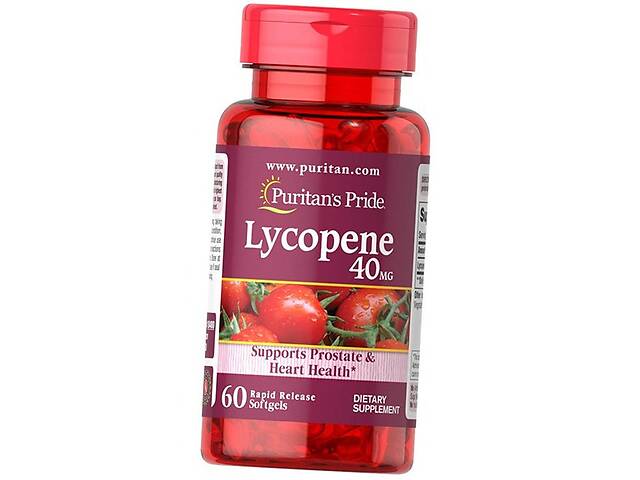 Ликопин Lycopene 40 Puritan's Pride 60гелкапс (70367036)