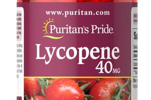 Ликопин Lycopene Puritan's Pride 40 мг 60 гелевых капсул