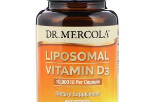 Липосомальный Витамин D3, 10000 МЕ, Liposomal Vitamin D3, Dr. Mercola, 30 капсул