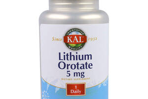 Литий Lithium Orotate KAL 5 мг 60 капсул
