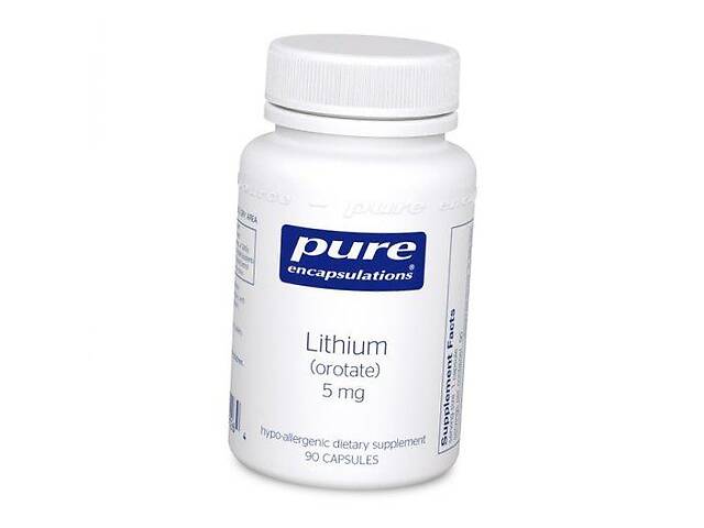 Литий Оротат Lithium (orotate) 5 Pure Encapsulations 90капс (36361112)