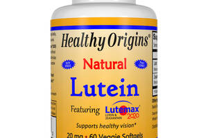Лютеин 20мг, Healthy Origins, 60 желатиновых капсул