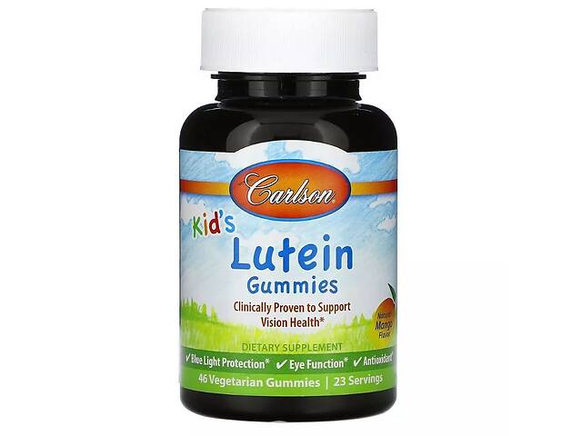 Лютеин Carlson Labs Kid's Lutein Gummies 46 Veg Gummies Mango