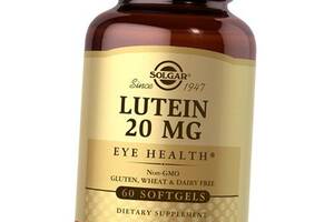 Лютеин, Lutein 20, Solgar 60 гелкапс (72313026)