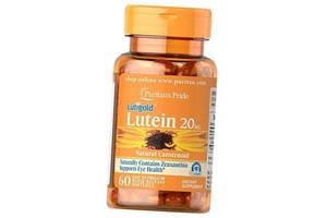 Лютеин и Зеаксантин, Lutein 20 with Zeaxanthin, Puritan's Pride 60 (72367014)