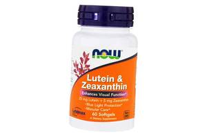 Лютеин и Зеаксантин, Lutein Zeaxanthin, Now Foods 60 (72128014)