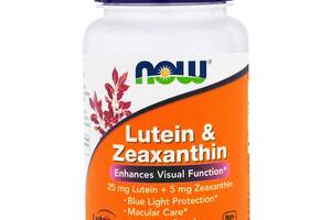 Лютеин и зеаксантин Lutein Zeaxanthin Now Foods 60 гелевых капсул