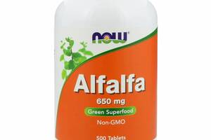Люцерна NOW Foods Alfalfa 650 mg 500 Tabs