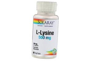 Лизин L-Lysine 500 Solaray 60вегкапс (27411003)