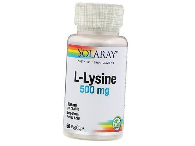 Лизин L-Lysine 500 Solaray 60вегкапс (27411003)