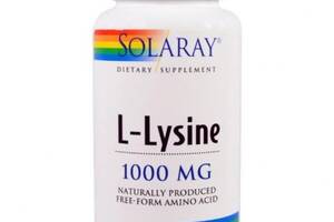 Лизин Solaray L-Lysine 1000 mg 90 Tabs SOR-04860