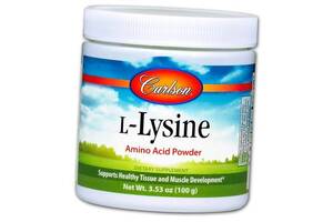 Лизин в порошке L-Lysine Powder Carlson Labs 100г (27353001)