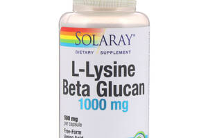 Лизин и бета-глюкан Solaray, 1000 мг 60 капсул (29115)