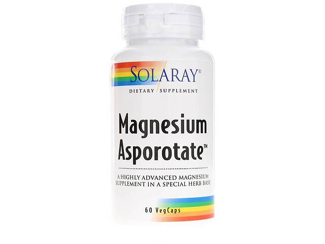 Магний аспоротат Magnesium Asporotate Solaray 400 мг 60 вегетарианских капсул