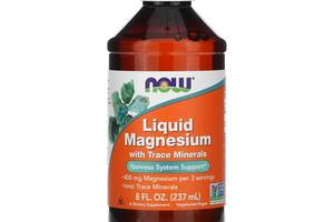 Магний Magnesium Now Foods с концентрата микроэлементов жидкий 237 мл