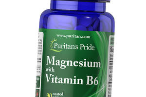 Магний с Витамином В6 Magnesium with Vitamin B6 Puritan's Pride 90таб (36367254)