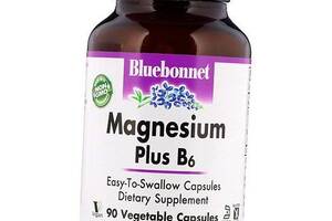 Магний Витамин В6 Magnesium plus B6 Bluebonnet Nutrition 90вегкапс (36393078)