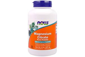 Магния цитрат Magnesium Citrate Now Foods 100% чистый порошок 227 г