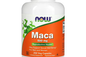 Мака NOW Foods Maca 500 mg 250 Veg Caps