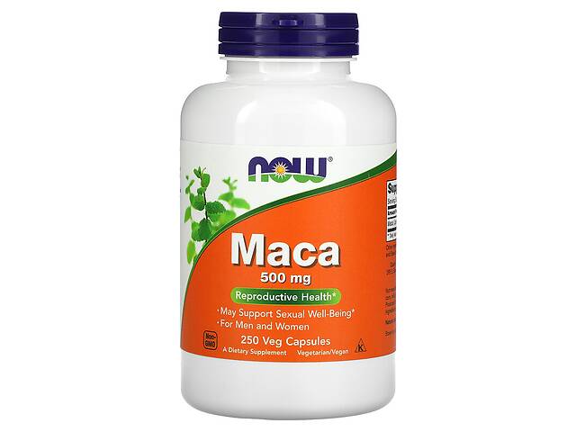 Мака NOW Foods Maca 500 mg 250 Veg Caps
