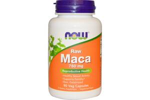 Мака Now Foods сырая 750 мг 90 вегетарианских капсул