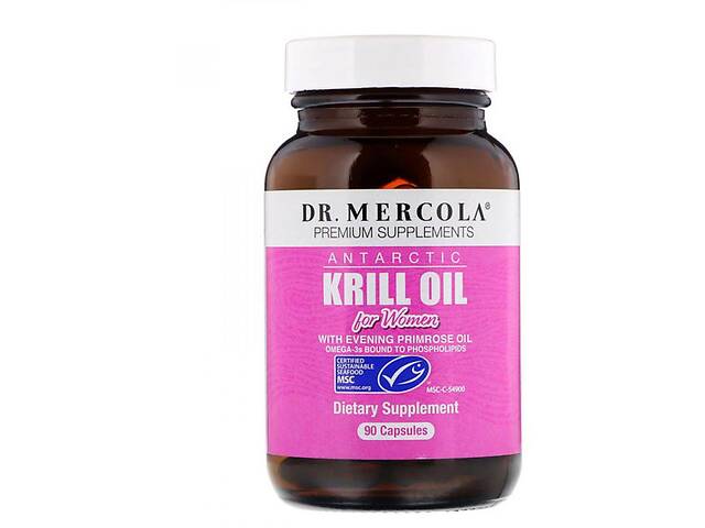 Масло криля Dr. Mercola Antarctic Krill Oil for Women 90 Caps