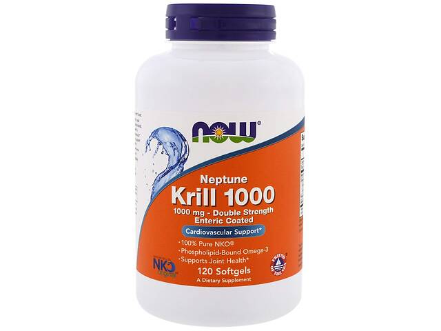 Масло криля Neptune Krill Now Foods двойная сила 1000 мг 120 капсул