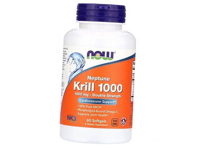 Масло криля Neptune Krill Oil 1000 Now Foods 60гелкапс (67128015)